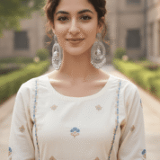 PinkWynk Oxidized Silver Chandbali Jhumka Earrings