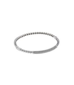 Sterling Silver Minimal Solitaire Bangle