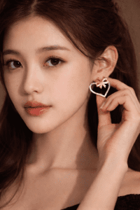 Pinkwynk Sweetheart Ribbon Mismatched Earrings