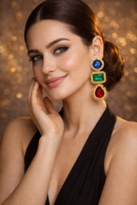 PinkWynk Premium Anti-Tarnish Multi-Shape Earrings